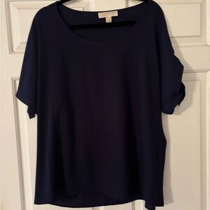 Michael Kors Dark Blue Short Sleeve Top
